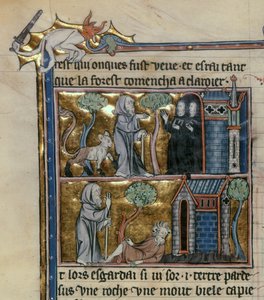 Ms Fr 95 f.4v Ermite et bête, de l
