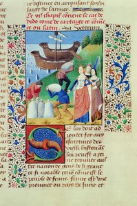 Didon embarquant le Trésor de Sychaeus, de La Chute des Princes, par Giovanni Boccaccio