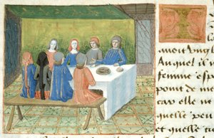 Repas, des Cent Nouvelles Nouvelles - French School