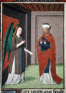 Ms Hunter 368 f.17v Ange, c.1460 - French School
