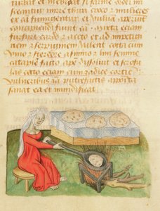 Cuisson des petits pains, Ms. Tractatus de Herbis par Dioscorides, fol.142r - French School