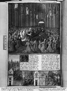 Ms.fr 5594 fol.67v Comment la lance de Notre Seigneur a été trouvée à Antioche, illustration des Passages d