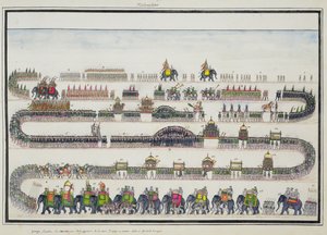 Cérémonie de Muharram, Faizabad, 1772 de l