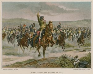 Murat menant la cavalerie à Iéna - French School