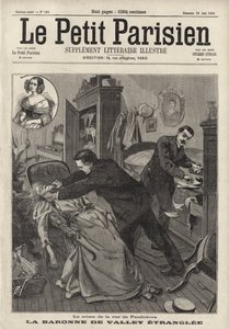 Meurtre de la vieille baronne de Valley chez elle, rue de Penthièvre, Paris - French School