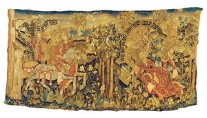 Fragment de tapisserie mythologique, Strasbourg, vers 1470-80 - French School