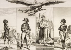 Napoléon Bonaparte (1769-1821) à quatre étapes de sa vie, de 