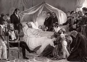 Napoléon Ier sur son lit de mort à Sainte-Hélène, 5 mai 1821, d