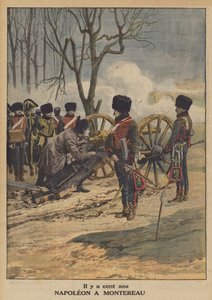 Napoléon à la bataille de Montereau - French School