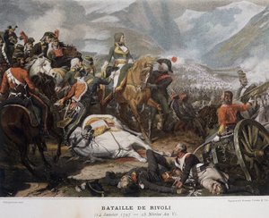 Napoléon à la bataille de Rivoli le 14 janvier