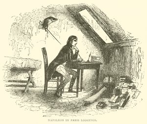 Napoléon dans les logements parisiens (gravure) - French School