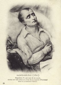 Napoléon sur son lit de mort - French School
