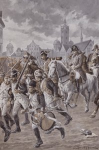 Napoléon avec son armée (lithographie)