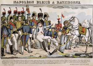 Napoléon blessé à Ratisbonne - image d