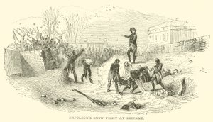 Bataille de boules de neige de Napoléon à Brienne - French School