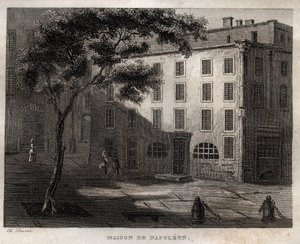 Maison natale de Napoléon Bonaparte à Ajaccio (Corse) - Gravure de « L