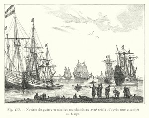 Navires de guerre et navires marchands au XVIIe siècle; d