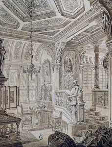 Étude de style néo-Renaissance par C Gosse - French School