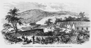 Nouvelle-Calédonie, île de Nou, la prison, vers 1871-80 - French School