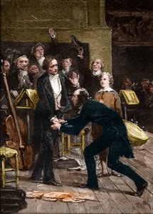 Niccolo Paganini et Hector Berlioz, après une performance fantastique d