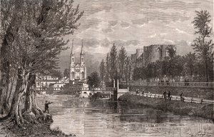 Niort - Deux-Sèvres - gravure dans «La France illustrée: géographie, histoire, administration statistique» par V.A. Malt-Brown. 1884 - French School