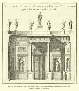Nouvelle entrée du prieuré par la rue Saint-Antoine, construite en 1634 aux frais du cardinal de Richelieu - French School