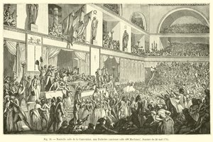 Nouvelle salle de la Convention, aux Tuileries, ancienne salle des Machines, Journée du 20 mai 1795 - French School