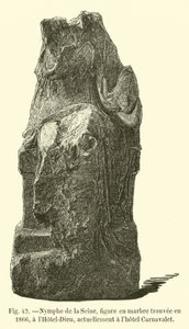 Nymphe de la Seine, figure en marbre trouvée en 1866, à l