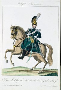 Officier des Gardes Royales à Cheval, de Troupes Françaises, pub. chez Basset, Paris, vers 1790