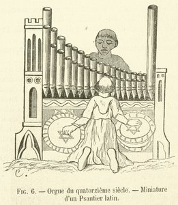 Orgue du quatorzième siècle, Miniature d