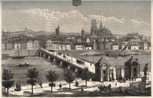 Orléans - Centre-Val de Loire - gravure dans "La France illustrée : géographie, histoire, administration statistique" par V.A. Malt-Brown. 1884 - French School