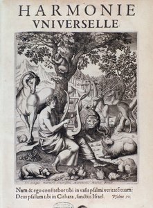 Orphée jouant pour les animaux. Frontispice de l
