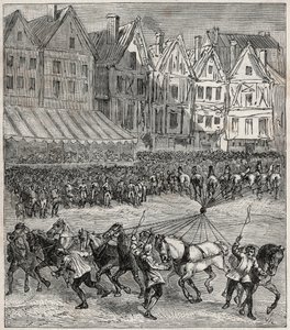 Expérience des hémisphères de Magdebourg par Otto von Guericke démontrant la pression atmosphérique - French School