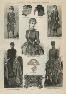 Page de La Mode Illustrée, 1885 - French School