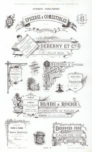 Page de Vignettes Typographiques (gravure) - French School