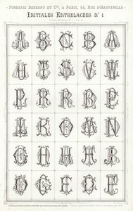 Page de Vignettes Typographiques - French School