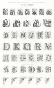 Page de Vignettes Typographiques - French School