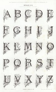 Page de Vignettes Typographiques - French School