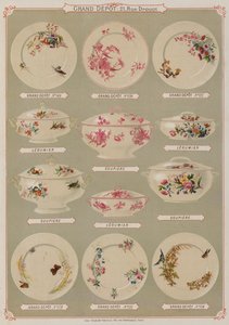Page du catalogue du Grand Dépôt de Porcelaines, Faïences et Verreries