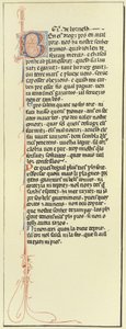 Page de poésie troubadour - French School
