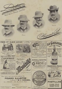 Page de publicités de Le Figaro Illustré, décembre 1897 - French School