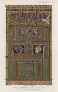 Armoire en chêne peint dans l