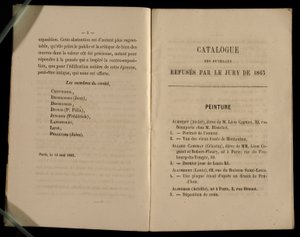 Chapitre de la peinture, du Salon des Refusés, 1863