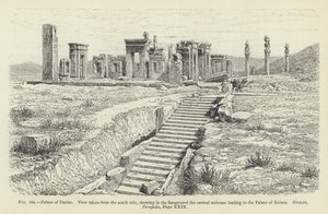 Palais de Darius, vue prise du côté sud, montrant au premier plan l