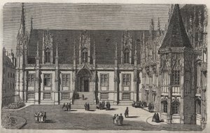 Palais de Justice de Rouen - gravure de « Histoire de France » par Victor Duruy (1811-1894) - 1882 - French School