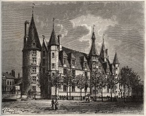 Palais ducal de Nevers - Château du XVe - XVIe siècle (gravure dans 