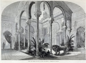 Parc du Montsouris : intérieur du Palais du Bey à Tunis à l
