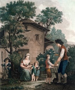 Les parents sont les vrais enseignants, fin du 18ème siècle - French School