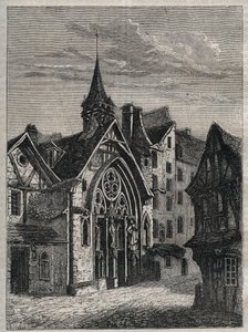 Paris - Rue Saint-Martin, église Saint-Julien-des-Ménétriers - Gravure dans « Histoire physique, civile et morale de Paris : depuis les premiers temps historiques jusqu
