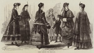 Modes de Paris pour février (gravure) - French School
